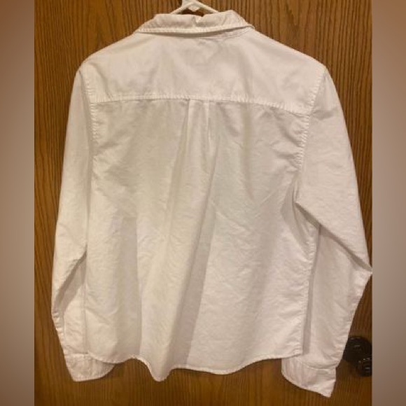 CLOSET CLEAR OUT Jrs Large White Nautica Button Up No Stains Measurements N Pics - Picture 9 of 11